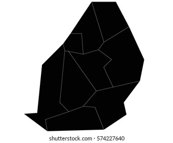 Vector map-mauritius country on white background
