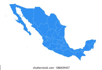 Vector map-Mexico country