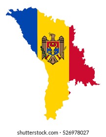 Vector map-moldova country on white background