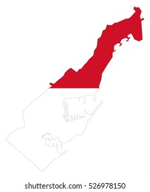 Vector map-monaco country on white background