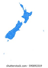 Vector map-New Zea land country
