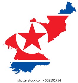 Vector map-north Korea country