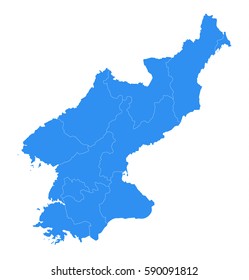 Vector map-North Korea country