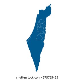 Vector map-palestine country