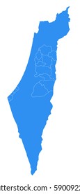 Vector map-Palestine country