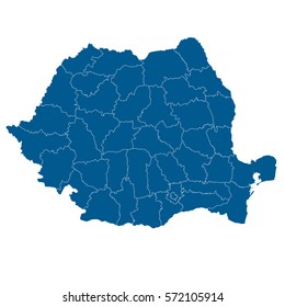 Vector map-romania country