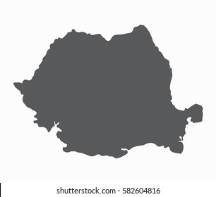 Vector map-Romania country on white background