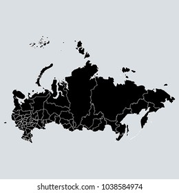 Vector map-russia country on white background