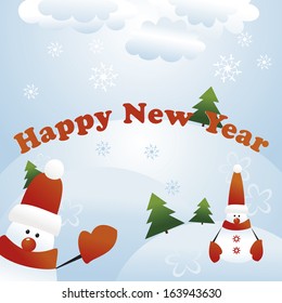 vector maps for the New Year, Christmas
