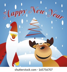 vector maps for the New Year, Christmas