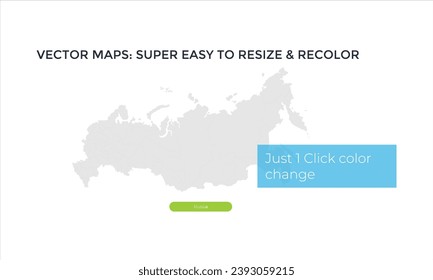 Vector Maps, Super easy to resize and recolor
