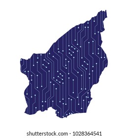 Vector map-San Mari no country, Blue map of San Marino, Couple Set Map,Blue Map of San Marino,Vector EPS10.