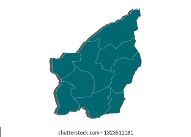 Vector map-San Mari no country, Blue map of San Marino, Couple Set Map,Blue Map of San Marino,Vector EPS10. - Vector