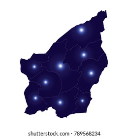 Vector map-San Mari no country, Blue map of San Marino, Couple Set Map,Blue Map of San Marino,Vector EPS10.