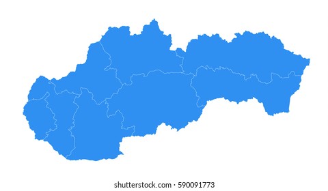 Vector map-Slovakia country
