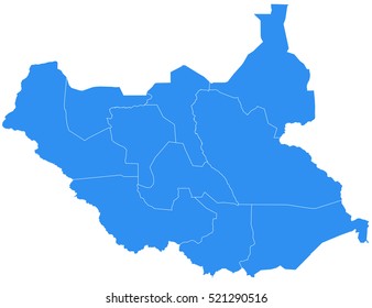 Vector map-south Sudan country 