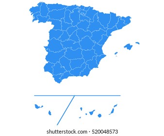 Vector map-spain Provinces country