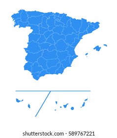 Vector map-Spain Provinces country