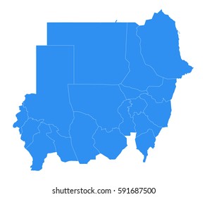 Vector map-Sudan country