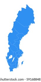 Vector map-Sweden country