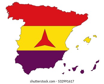 Vector map-the International Brigades country on white background