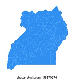 Vector map-Uganda country