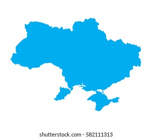 Vector map-UKraine country on white background
