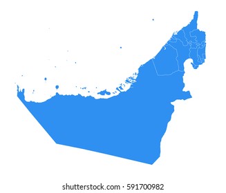 Vector map-United Arab Emirates country