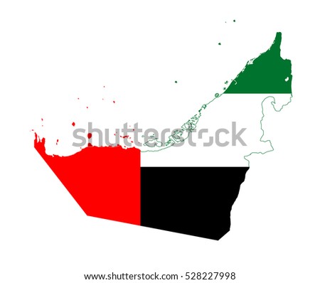 Vector map-united Arab Emirates country on white background