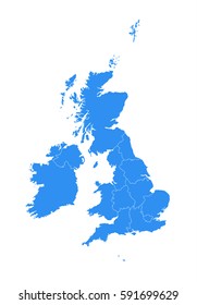 Vector map-United Kingdom country
