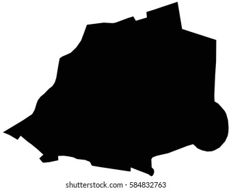 Vector map-vatican country on white background