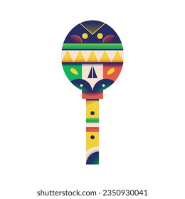 vector maraca cartoon art deco illustration isolated