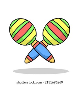 vector of maracas. with outline. suitable for collection books, stickers, clip art, educational methods and more.