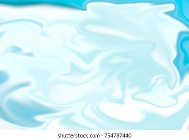 Vector marble abstract blue pattern in the ebru style. Blue texture painted  pattern background. Abstract ink, acrylic decoration. Watercolor marbling illustration.
