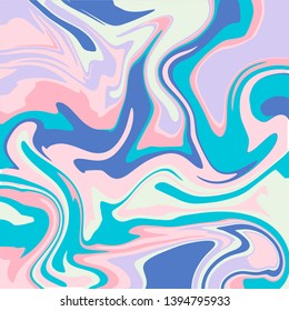 Vector marble background in pastel colors. Multi-colored fluid texture. Abstract wave pattern Template for covers, presentations, flyers, posters, brochures and catalogs, wedding invitations