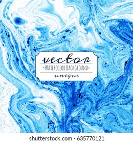 Vector marble imitation blue background