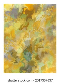 Vector marble liquid texture, with the addition of golden elements.