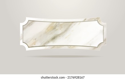 Vector marble signboard advertising vintage graphics design 