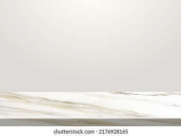 Vector Marble Table Top Background For Display Or Montage Your Products.