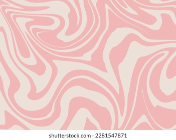 Vector marble texture. Abstract background. Abstract horizontal background with colorful waves. Trendy vector illustration in style retro 60s, 70s. Pastel colors