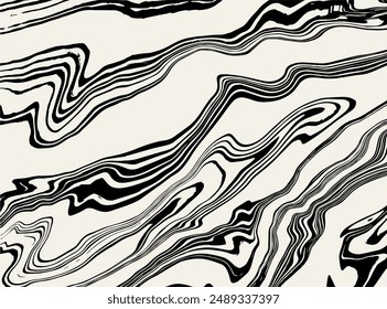 Vector marble texture. Abstract background. Abstract horizontal background with  waves. Trendy vector illustration in style retro 60s, 70s.