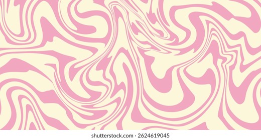 Vector marble texture. Abstract background. Abstract horizontal background with colorful waves. Trendy vector illustration in style retro 60s, 70s. Pastel colors