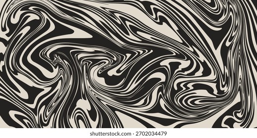 Textura em mármore vetorial. Resumo. Fundo horizontal abstrato com ondas coloridas. Ilustração de vetor na moda