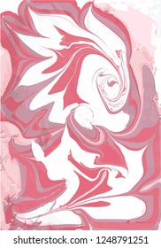 Vector marble texture, background ebru abstract Liquid paint