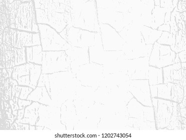 Vector marble texture with cracked white paint. Scratches. Subtle light grey background. Abstract grunge backdrop.