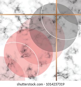 Vector marble texture design with golden geometric lines, black and white marbling surface, modern luxurious background, vector illustration