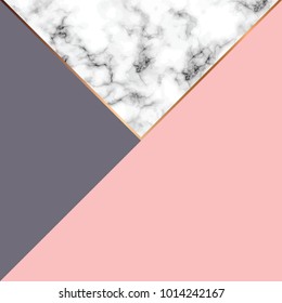 Vector marble texture design with golden geometric lines, black and white marbling surface, modern luxurious background, vector illustration