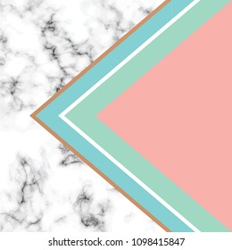 Vector marble texture design with golden geometric lines, black and white marbling surface, modern luxurious background, vector illustration