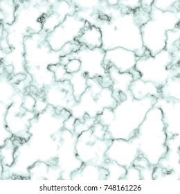 Vector marble texture design seamless pattern, green and white marbling surface, modern luxurious background, vector illustration