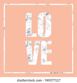 Vector marble texture design with typographic message poster, black and white marbling surface, modern luxurious background, vector illustration